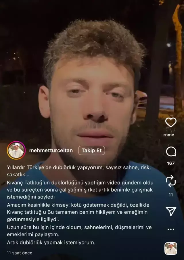 Kıvanç Tatlıtuğ’un Dublörüyle İlgili Kamera Arkası Gelişmeleri ve Tepkiler